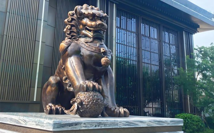 定制銅天安門獅子雕塑，致敬中華文化