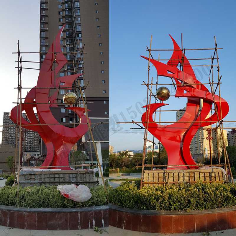 大型不銹鋼雕塑，不銹鋼鳳凰雕塑，小區(qū)不銹鋼景觀雕塑