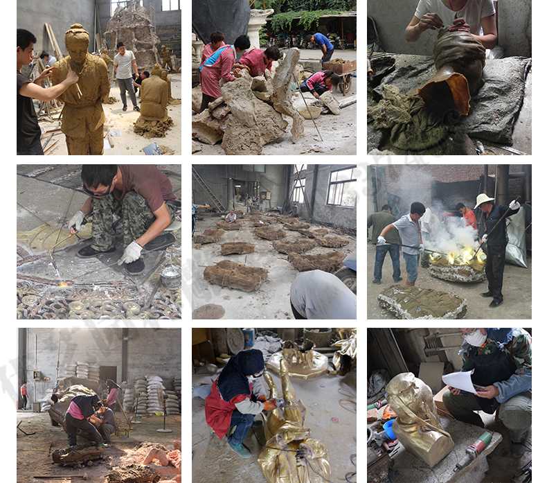 銅雕塑廠家，銅雕塑鑄造流程，銅雕塑定制