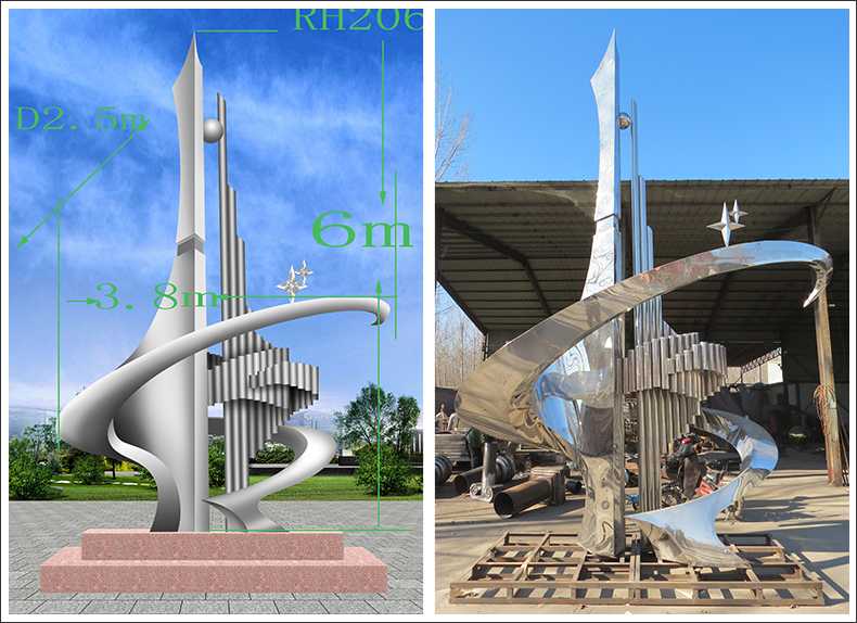 大型不銹鋼雕塑，不銹鋼雕塑廠家，室外大型景觀雕塑