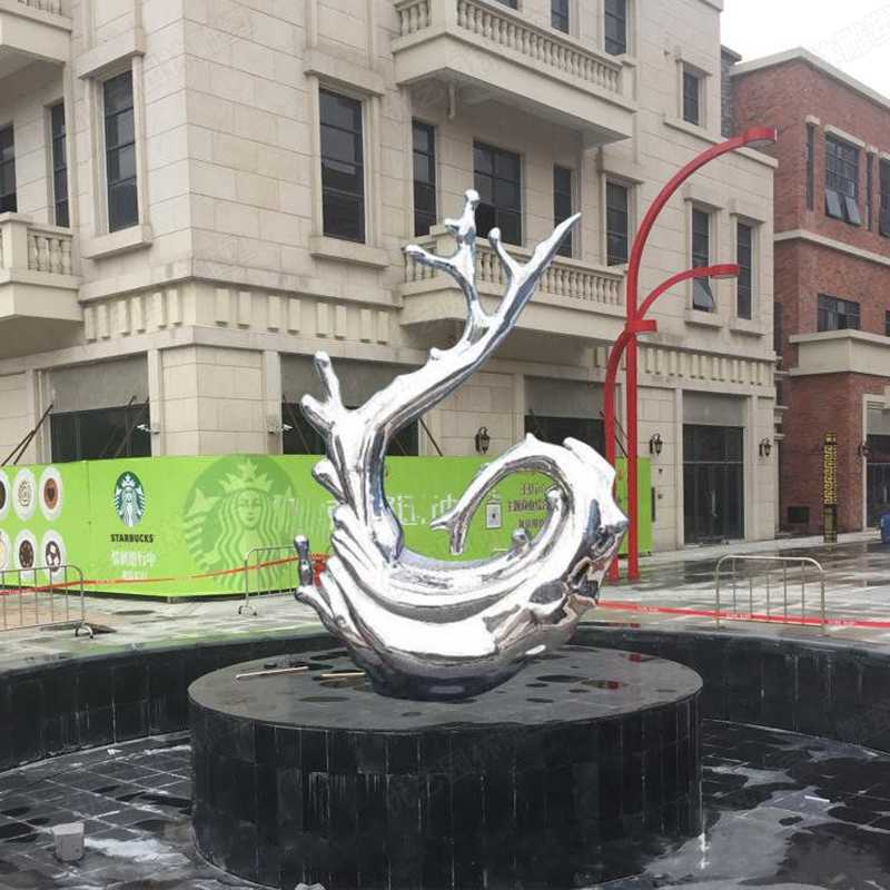 不銹鋼水花雕塑，不銹鋼雕塑廠家