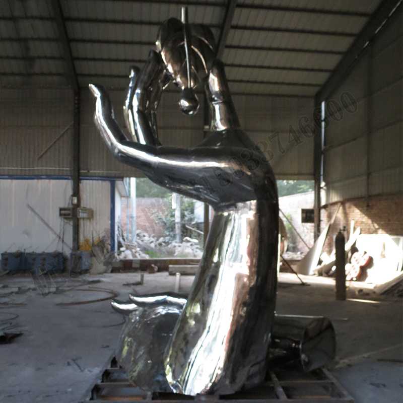 保護(hù)水資源雕塑，珍惜水資源雕塑，不銹鋼水滴雕塑