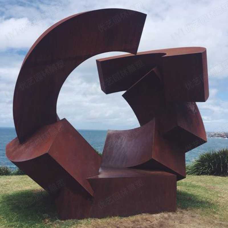 耐候鋼雕塑，室外抽象耐候鋼雕塑
