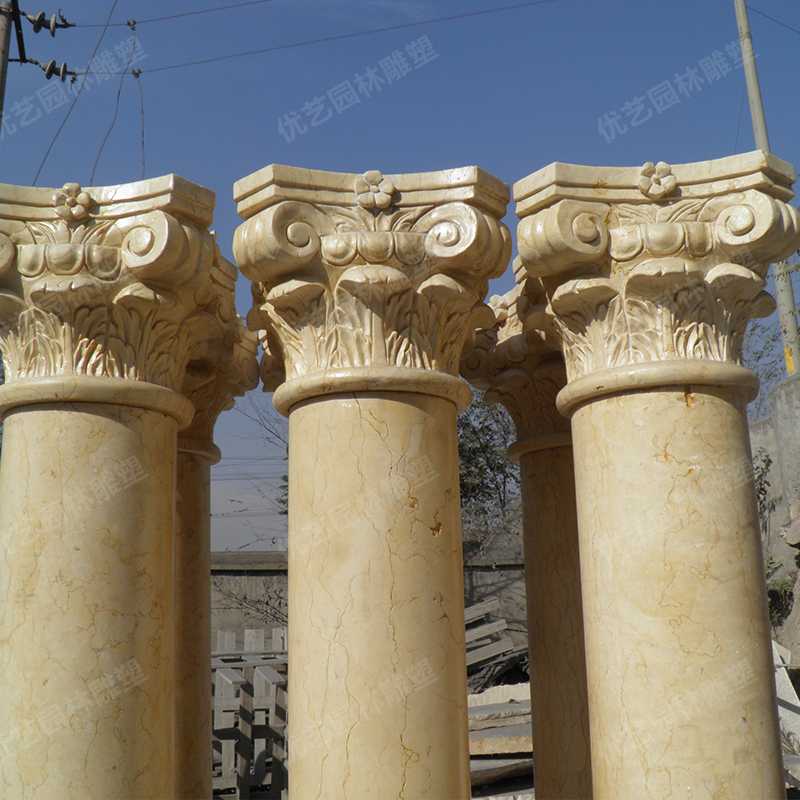 大理石羅馬柱，石材羅馬柱
